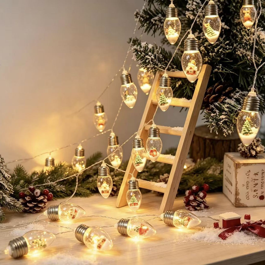 Christmas Snow Globe LED Lamp String Lights