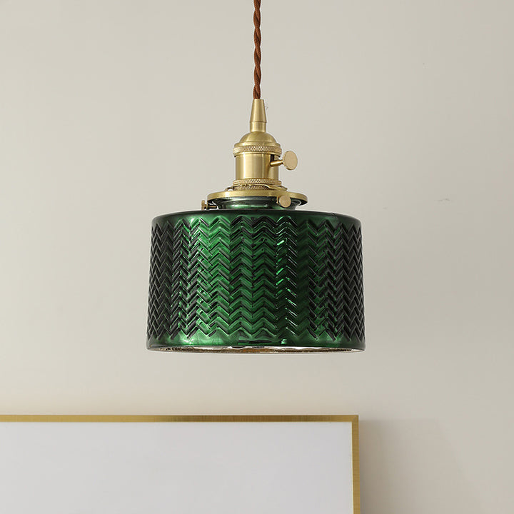Vintage Glass Pendant Light