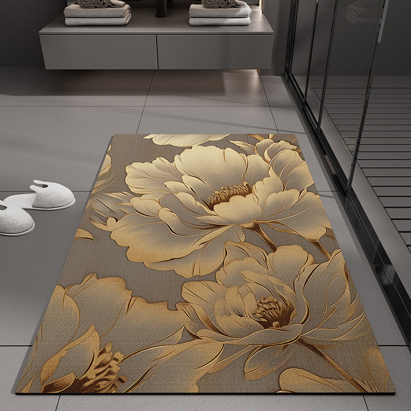 Floral Embossed Bath Mat