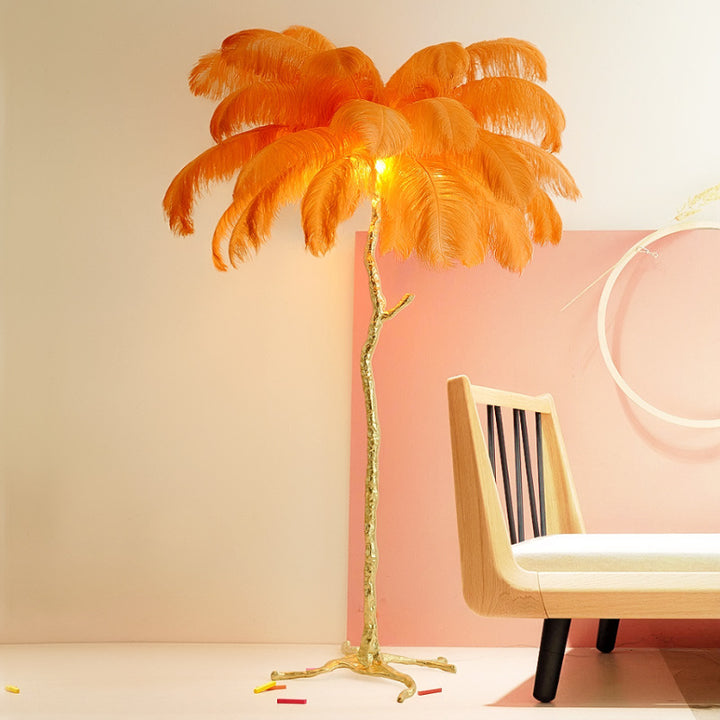Tropical inspired floor lamp