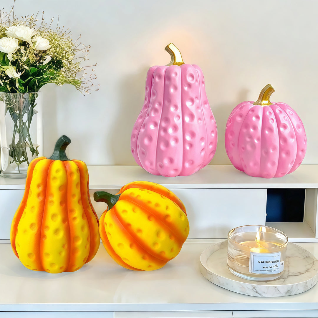 Decorative pumpkin sculptures
