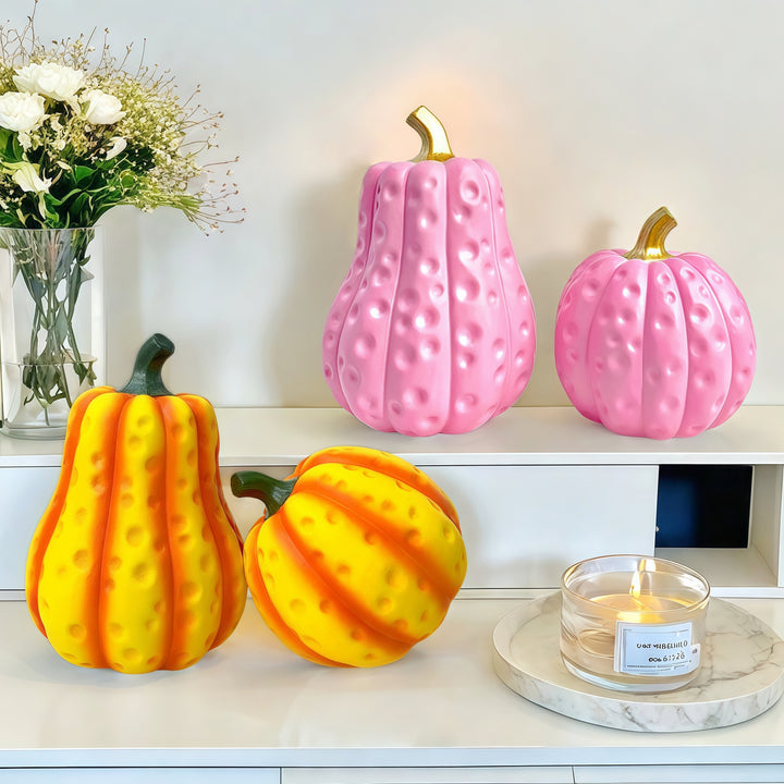 Decorative pumpkin sculptures