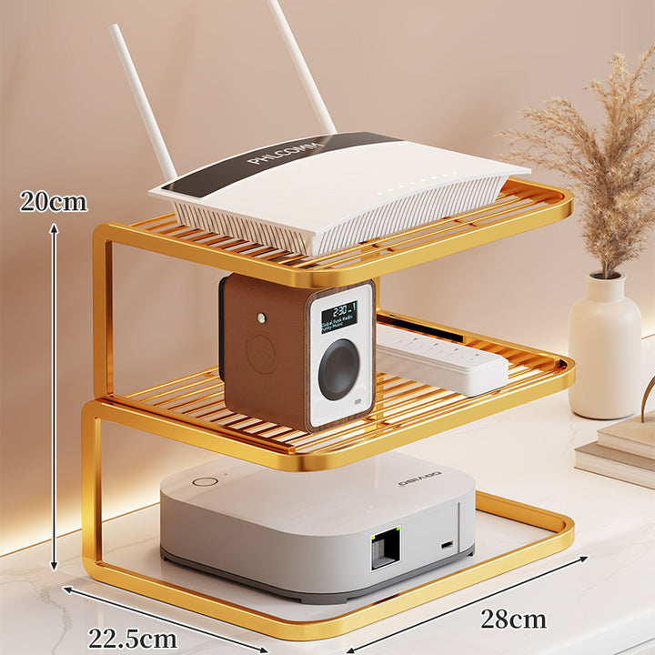 Ventilated Desktop Router and Modem Stand Organizer