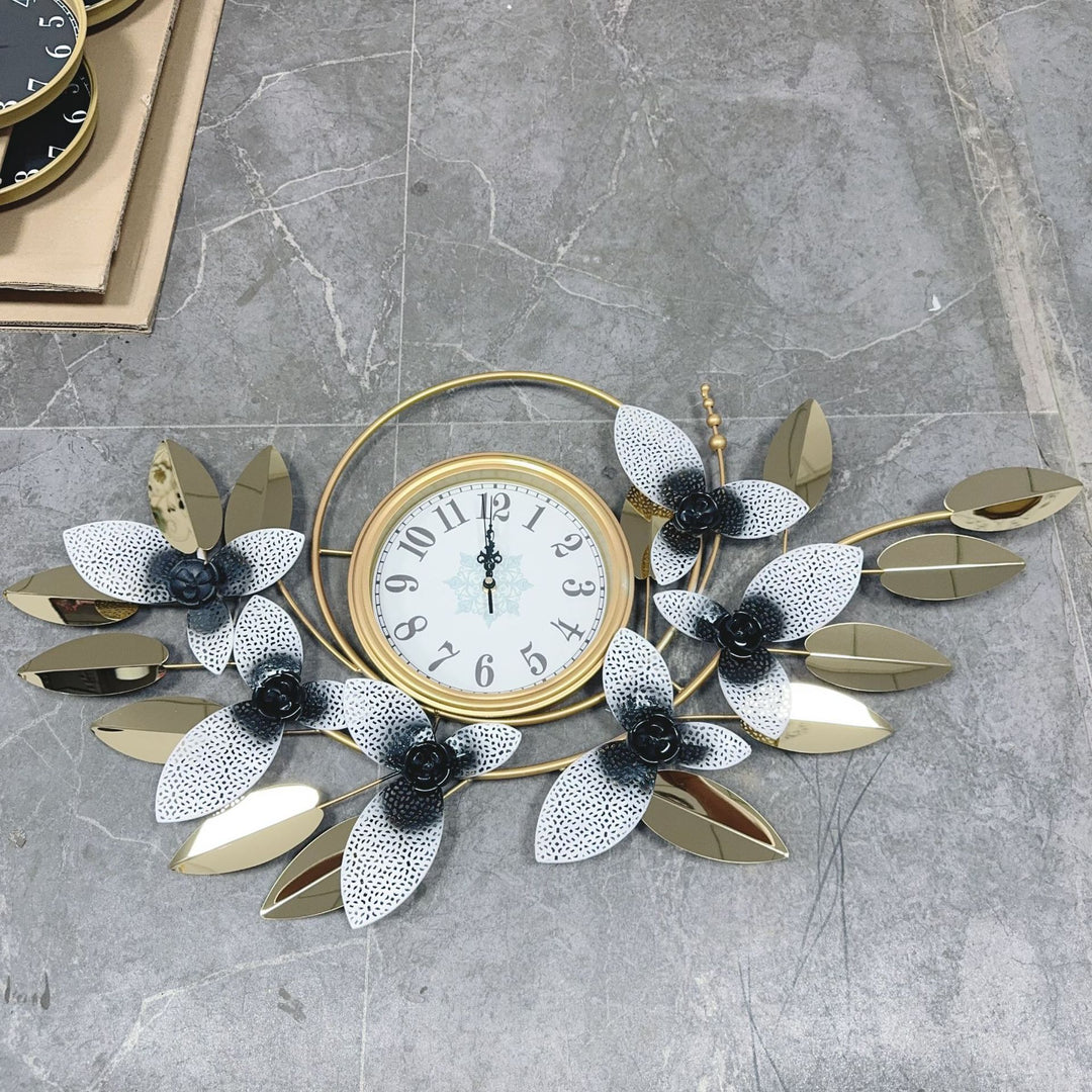 Decorative Metal Floral Wall Clock