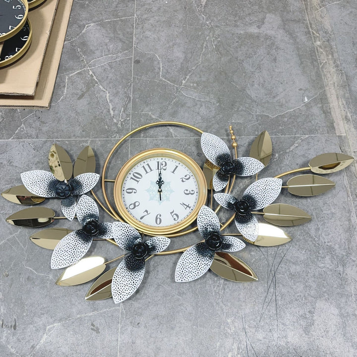 Decorative Metal Floral Wall Clock