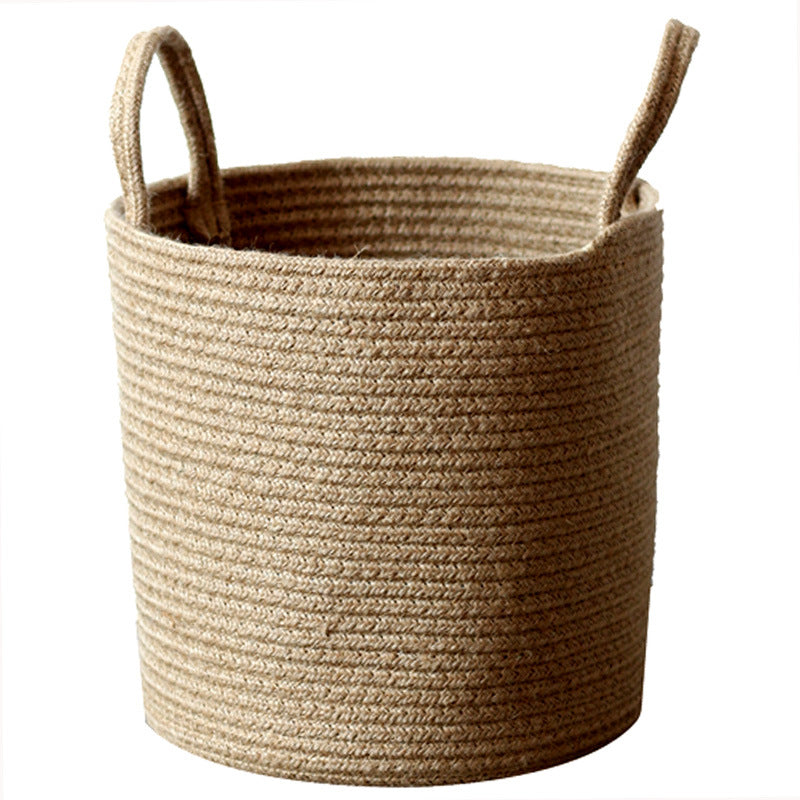 Handcrafted storage basket made of natural material