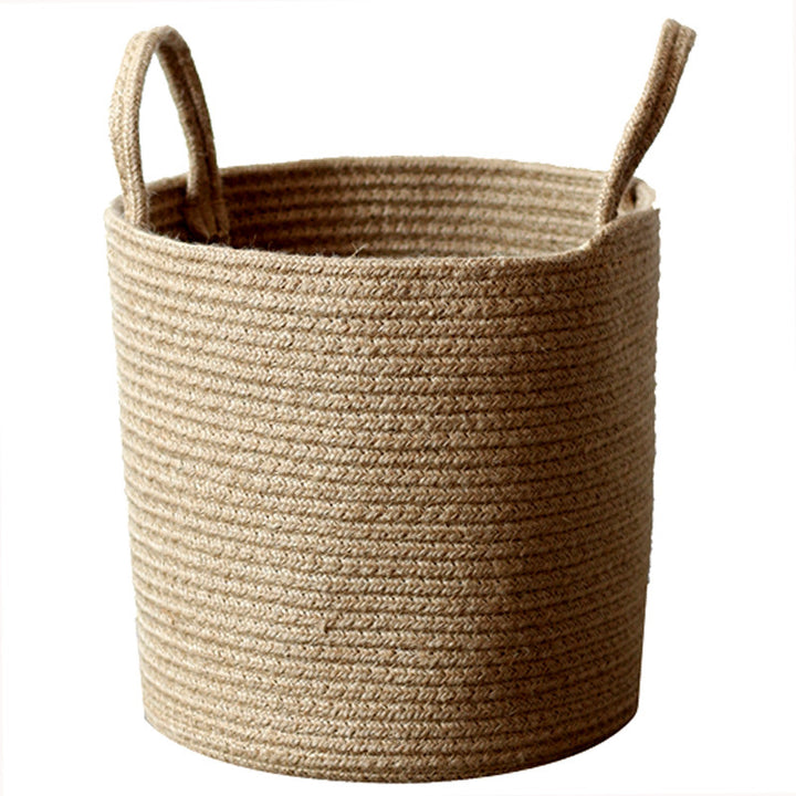 Handcrafted storage basket made of natural material