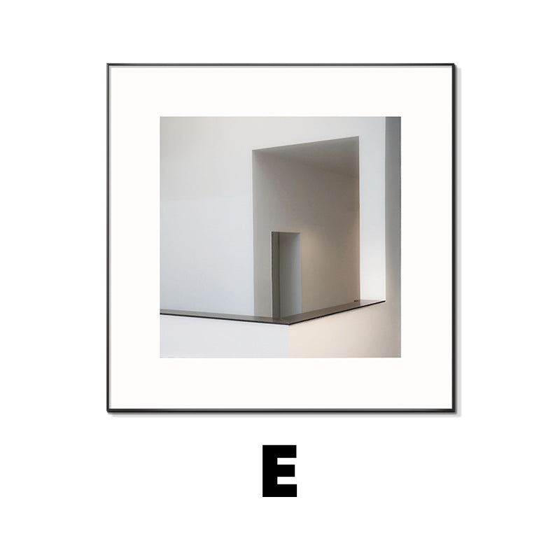Framed Black and White Architectural Artwork