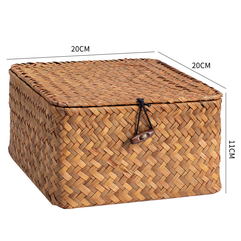 Handcrafted Rectangular Woven Storage Container