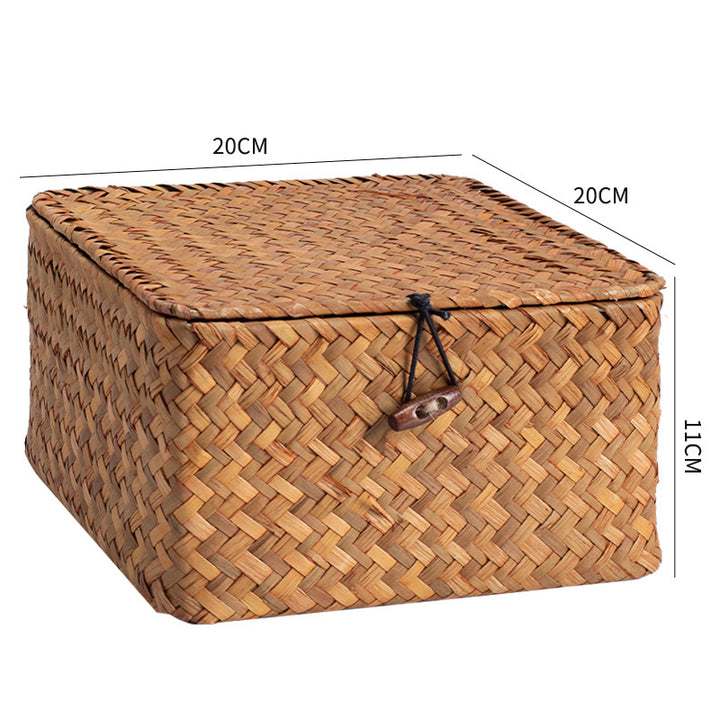 Handcrafted Rectangular Woven Storage Container