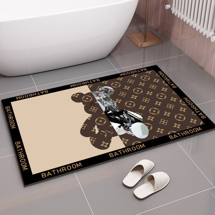 Fun Graphic Bath Mat for Bathroom