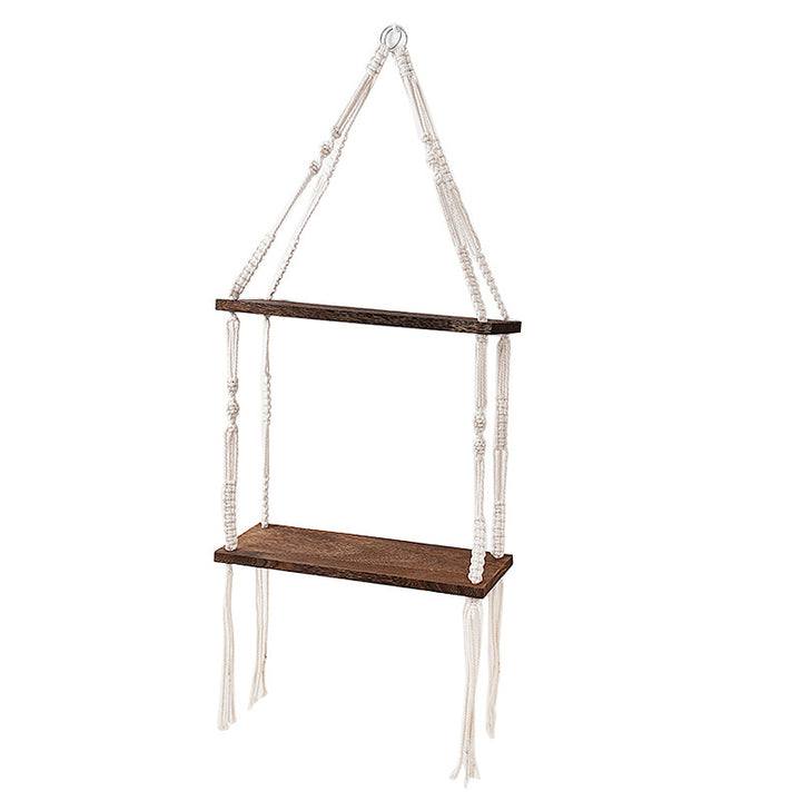 Macramé Floating Shelf Organizer