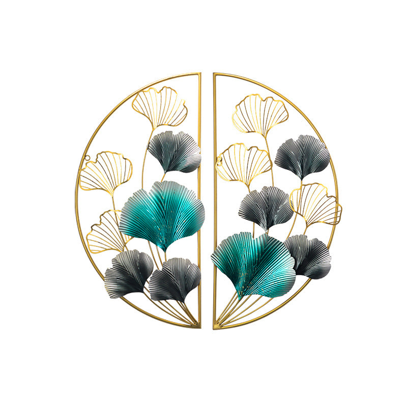 Decorative Metal Wall Art with Floral Design