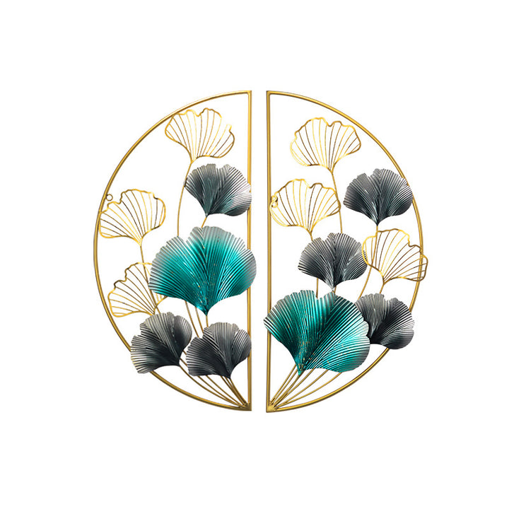 Decorative Metal Wall Art with Floral Design