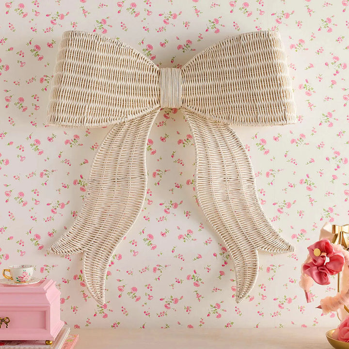 Decorative wall hanging in bow design