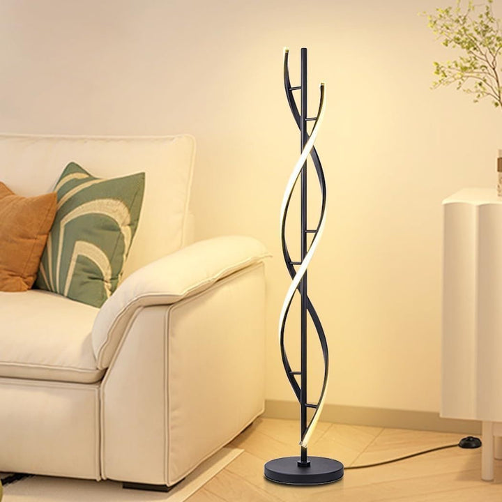 Artistic spiral floor lamp