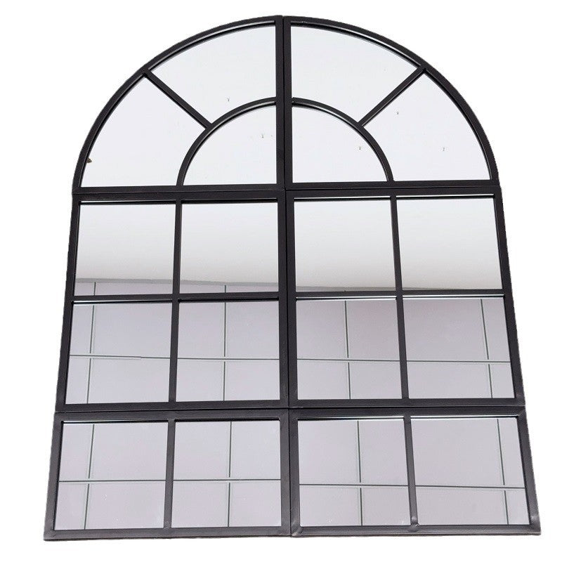 Arched Window Pane Wall Mirror