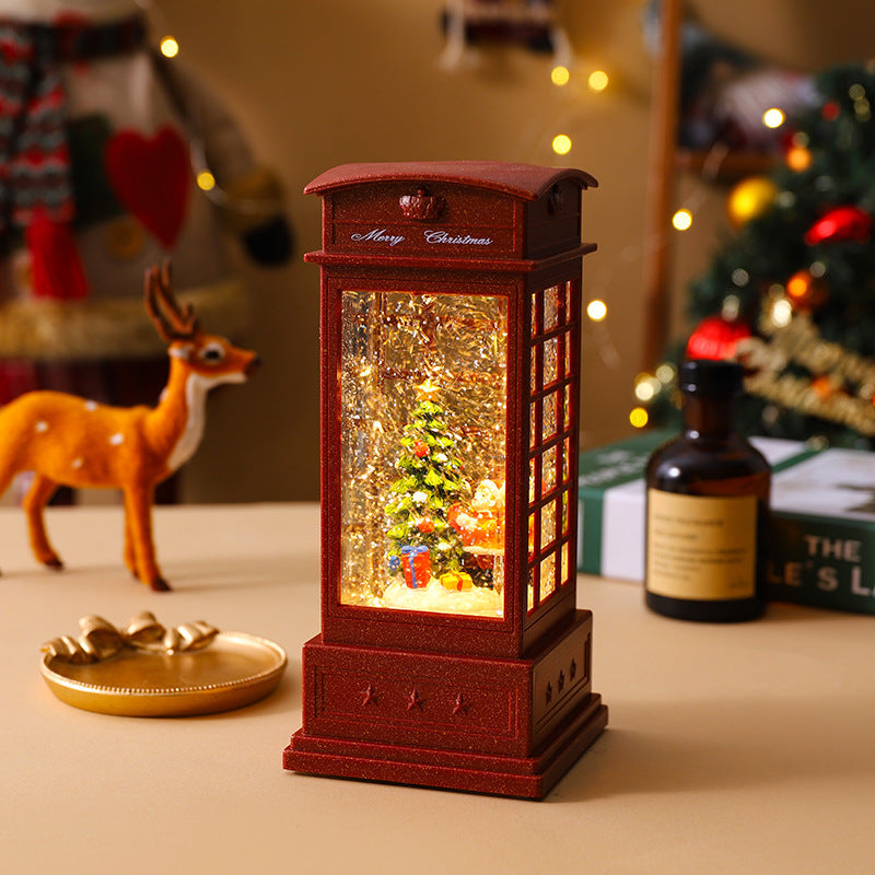 Nostalgic Christmas lantern with snowman motif