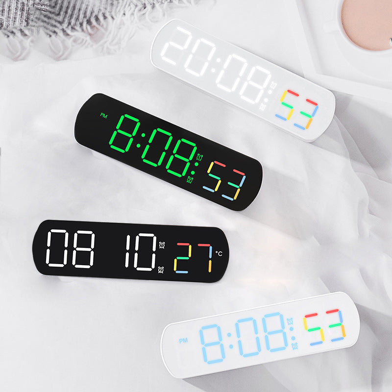 Digital Alarm Clock with Large LED Display and Temperature Display
