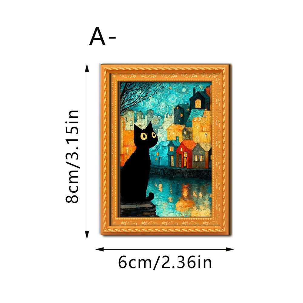 Decorative cat art with futuristic design
