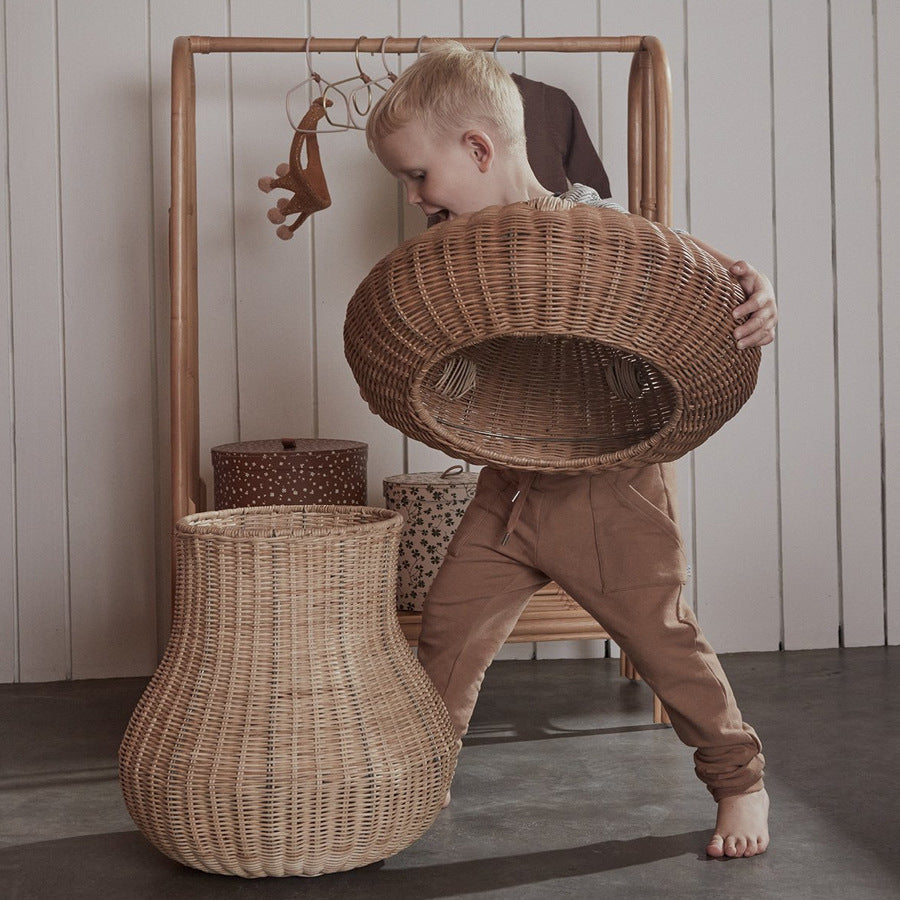 Playful basket in mushroom design