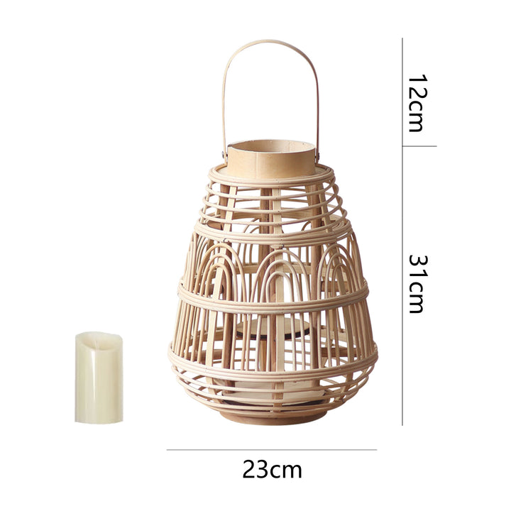 Rustic Rattan Lantern