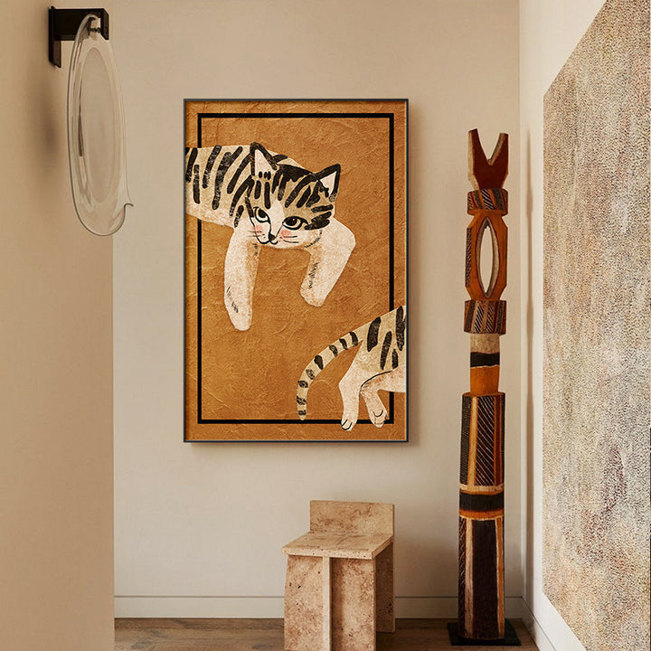 Cat-Themed Framed Wall Art
