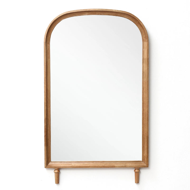 Arched Wooden Frame Wall Mirror