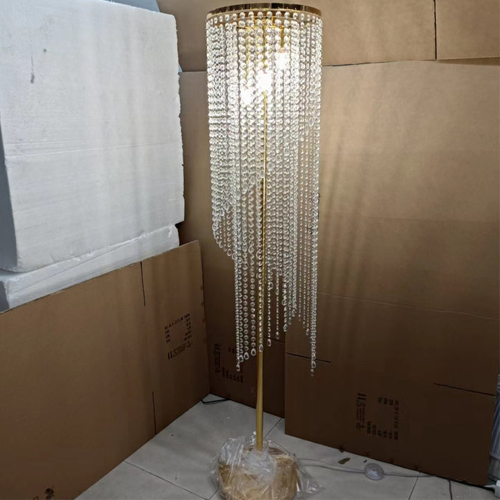 Elegant Crystal Bead Floor Lamp