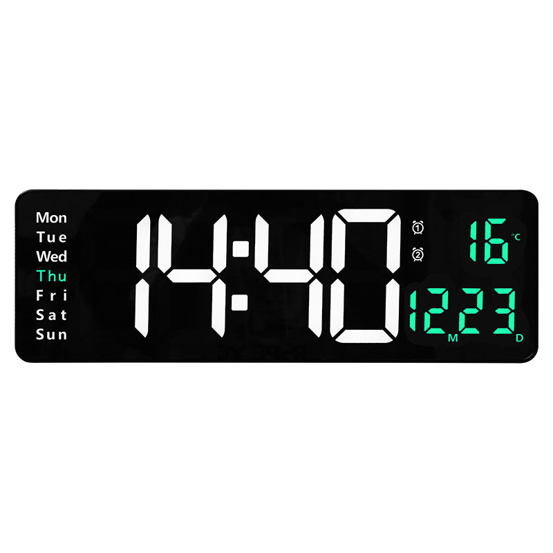 Digital wall clock with multifunctional LED display