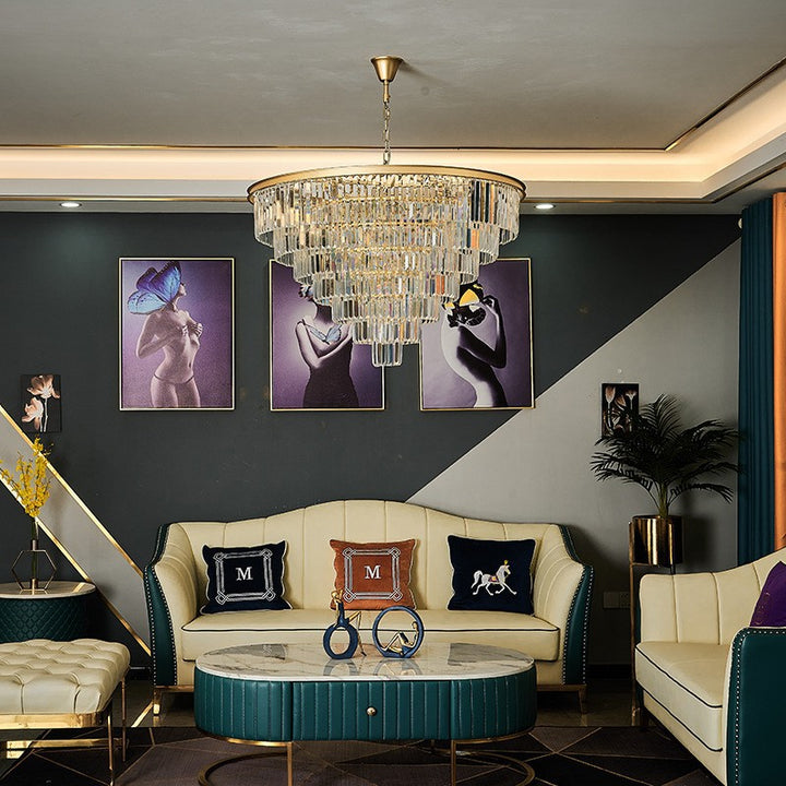 Crystal animal chandelier