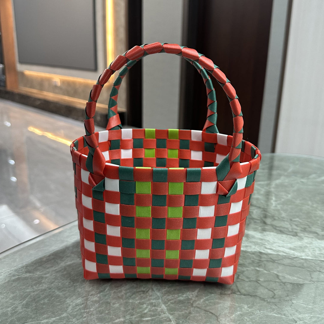 Playful and Colorful Basket Bag