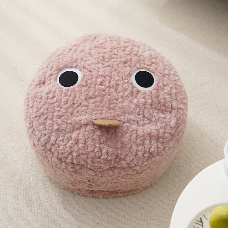 beef sitting pouf with EPP foam balls filling and removable cover