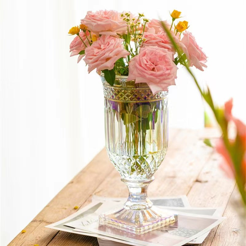 Elegant Textured Glass Goblet