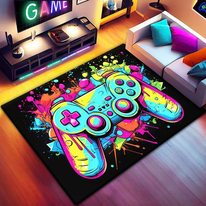 Gaming Controller-Themed Area Rug