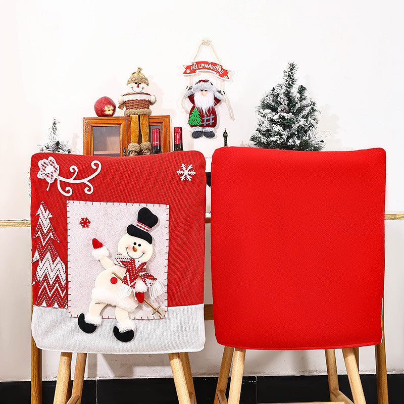 Festive chair covers with Christmas motif