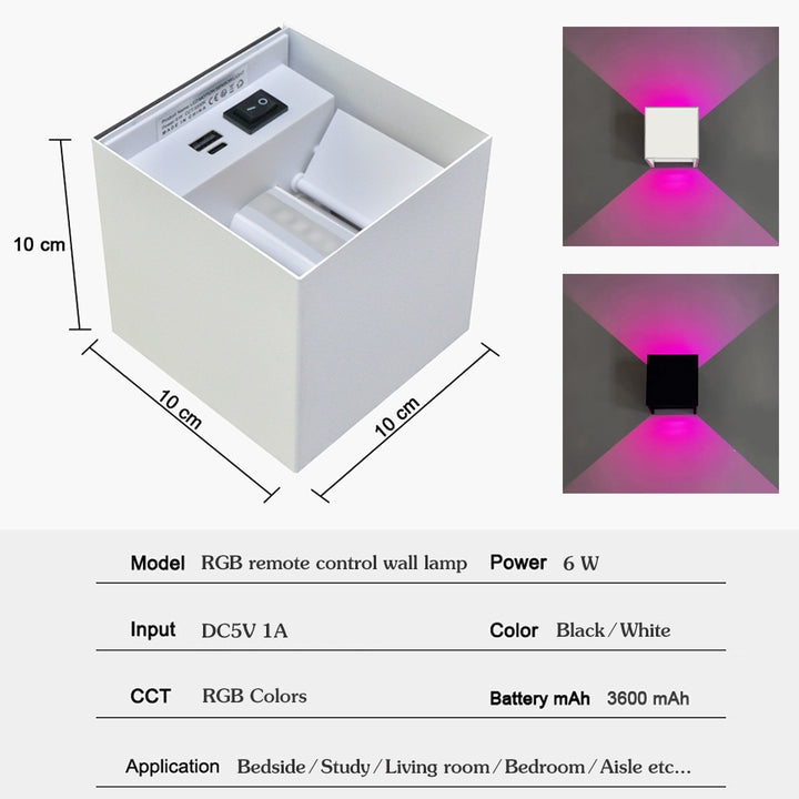 RGB color change wall light