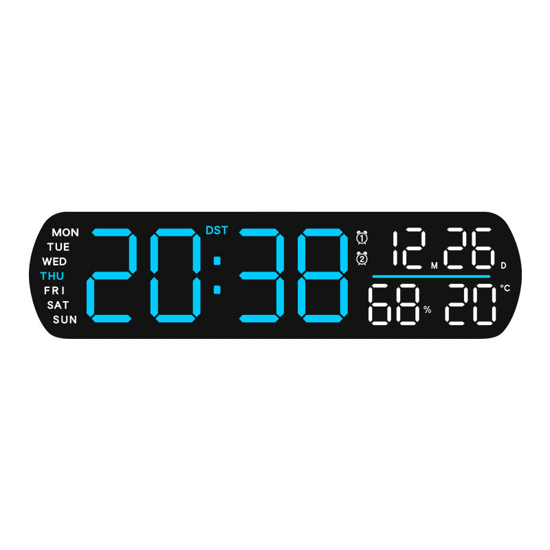 Digital Wall Clock with Multifunctional Display