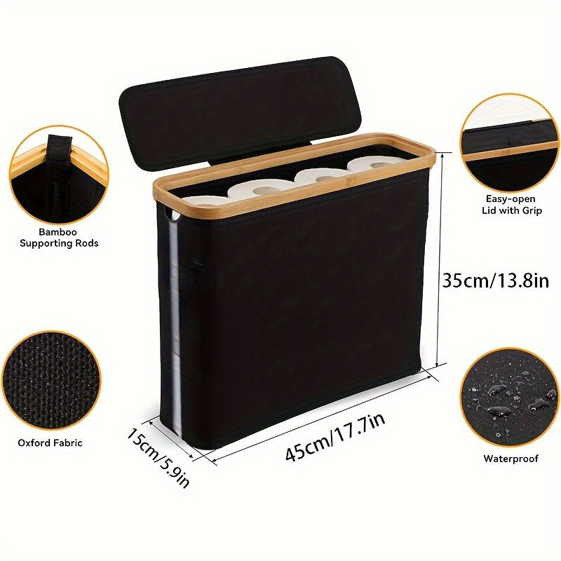 Sustainable recycling organizer with bamboo lid