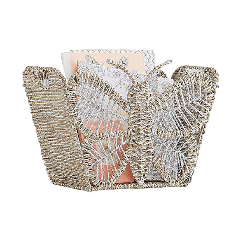 Decorative storage basket with butterfly design