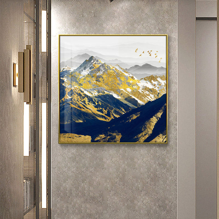 Framed Abstract Mountain Artwork
