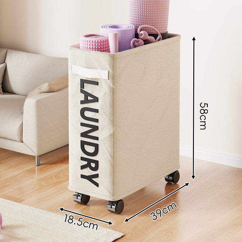 Rolling Double-Compartment Sports Equipment Storage Hamper Organizer
