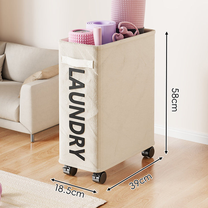 Rolling Double-Compartment Sports Equipment Storage Hamper Organizer