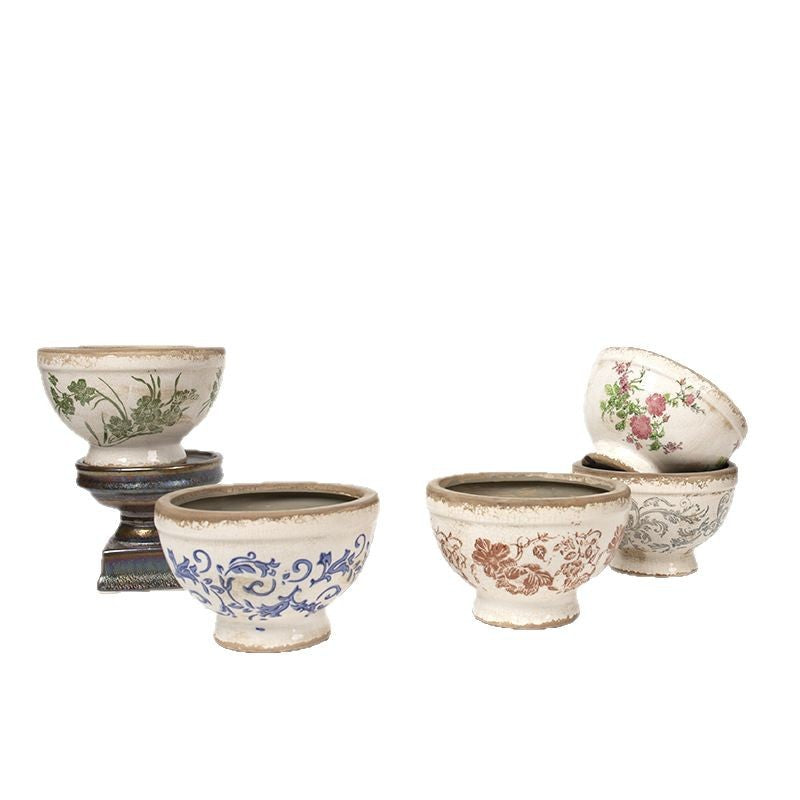 Floral Ceramic Planter