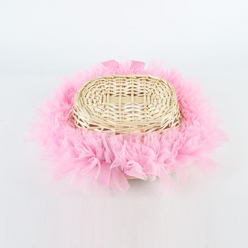 Decorative basket with ruffle detail