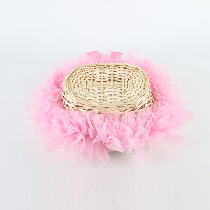 Decorative basket with ruffle detail