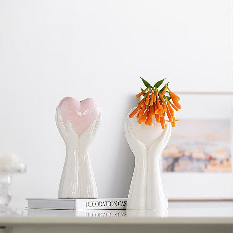 Heart-Shaped Hand Sculpture