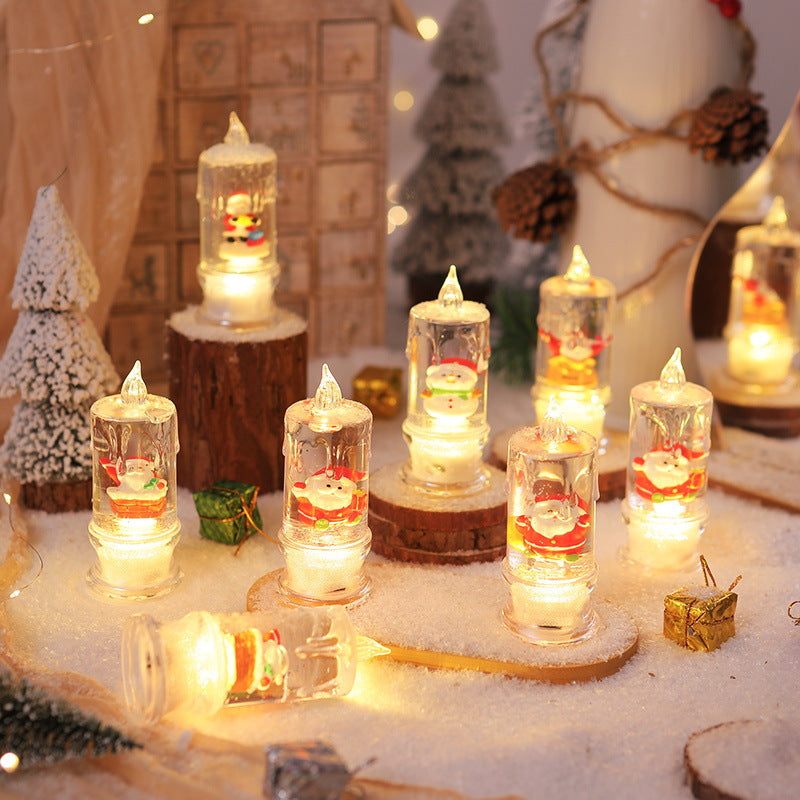LED Christmas lantern with Santa figure