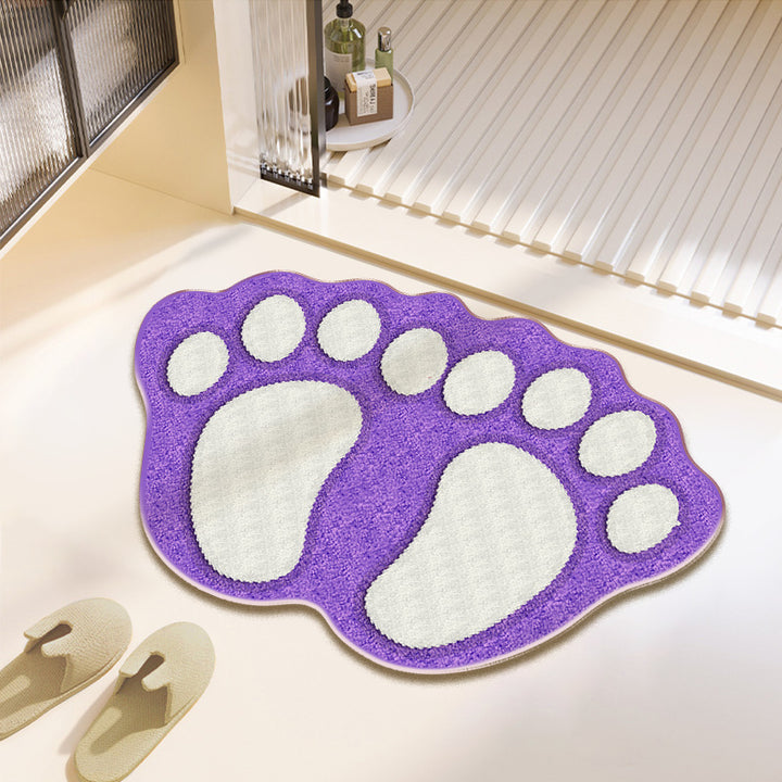 Fun Paw Print Bath Mat