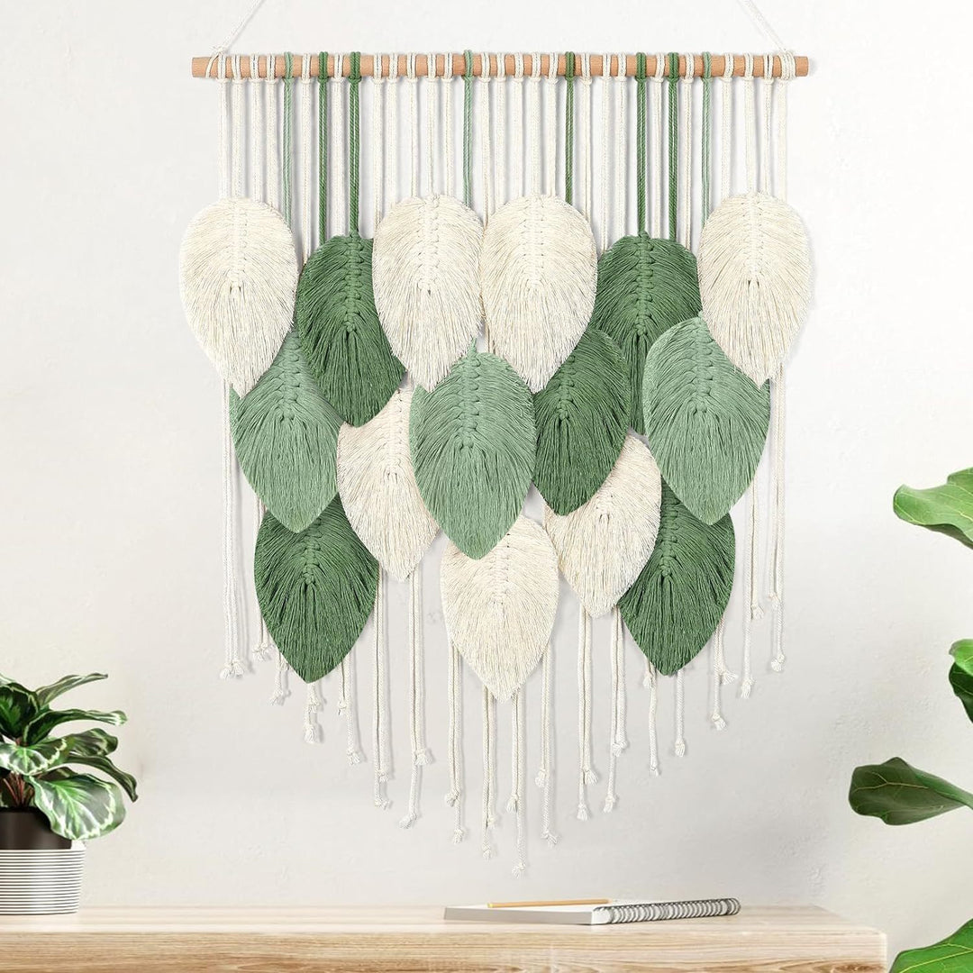 Macrame Leaf Wall Hanging Tapestry
